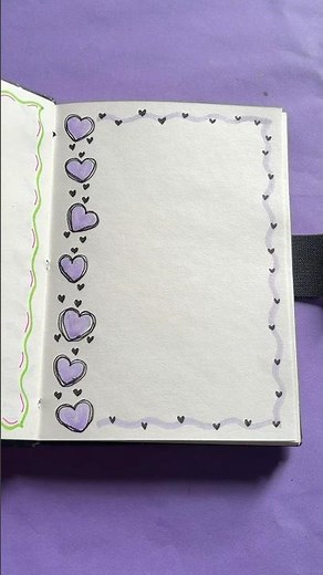 Cute Heart Border Design 💜✨
