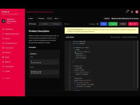 8 Reverse the Elements of an Array