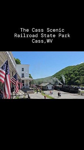 Visit The Cass Scenic Railroad State Park!! 🚞 Loved this West Virginia Gem located next to The Greenbrier River in Cass, WV! **Purchase a ticket to experience a true Steam Locomotive train ride to the Small Town of Durbin, or take in the beautiful views of the Appalachians by riding to the top of Bald Knob! 🙌 -Whle visiting, take in the Historical Sites & Sounds of a past era Lumber Town. - Visit The Historic Company Store, which houses a gift shop and Shays Restaurant and Soda Fountain. - The