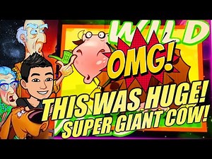 OMG! HUGE COW WILDS! JACKPOT OR NOT? 60 FREE GAMES! INVADERS ATTACK FROM PLANET MOOLAH Slot Machine