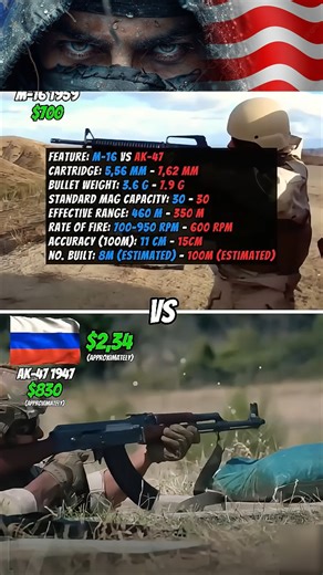 M16 vs AK 47 Comparison Between the Most Iconic #technology #usa #usareels #broll #usa #militarylibrary #airforce #foryouシ #tech #MilitaryTech #aircraft #viralposts #reelsvideoシ #fypシ゚viralシ2025fyp #fyp #asmr #tank #fblifestyle | Military Library