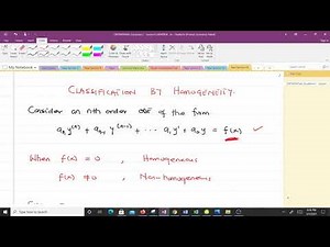 Classification of Differential Equations (Lesson 2)