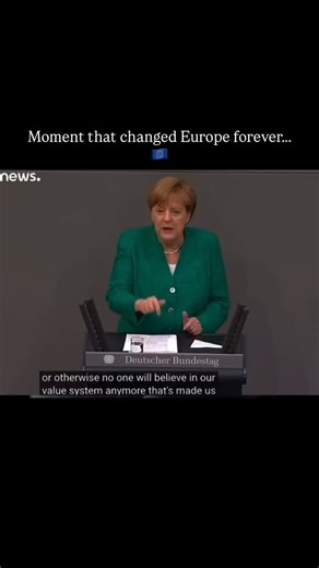 The Europe Awakening Movement 🇪🇺 on Instagram: "🇩🇪 Merkel’s Fateful 2015 Decision: Opening Europe’s Borders to Millions Flashback to 2015: Chancellor Angela Merkel rises in the German Bundestag, announcing her trip to Brussels for a critical EU Summit. There, she would greenlight the opening of Europe’s borders to millions of illegal migrants, a move that reshaped the continent forever. With unwavering conviction, she justified it as a moral imperative—“because of our value system.” This was