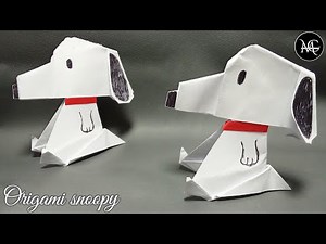 Origami snoopy / How to make paper snoopy