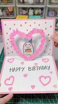 Thiệp sinh nhật | Birthday Card 🎉🎂✨ #umegiay #birthdaycard #diy #shorts