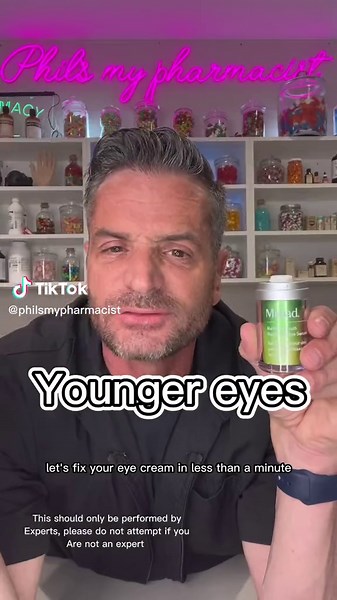 Want younger looking eyes? I’ve got an #OTChack for you! Pay way less for an eye cream that works just as great! Here’s what you need to do: Take 15 ml of eye cream with retinol in it. (I love this eye serum from Murad). Mix it with 7.5 ml of Afrin. Put it back in the bottle and apply at night! Click the link in my bio -> Amazon Links -> Younger Eyes to shop the products used in this video. #youngereyes #droopyeyes #otchack #philsmypharmacist #lookintomyeyes #amazonfinds #founditonamazon