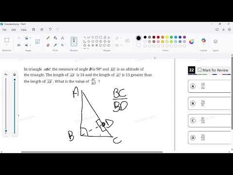 DSAT Math - Right Triangle and Altitudes