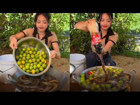 Cook and wash eel with green lemon recipe