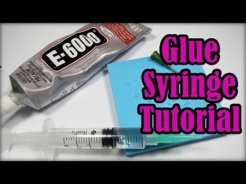 Loading & Using a Glue Dispensing Syringe using E6000 and Gemtac Adhesives