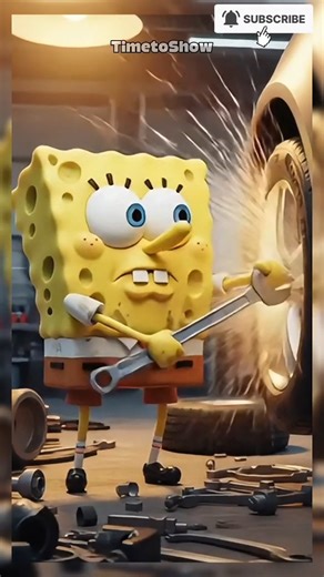 Shocking Moment‼️SpongeBob’s Repair Gone Wrong‼️😱🔥 #shortvideo #spongebob