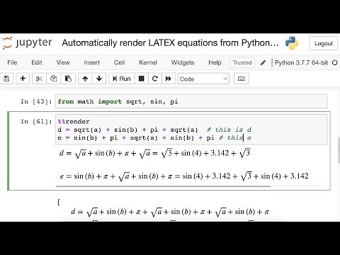 handcalcs - Automatically render LATEX equations from Python Math Code