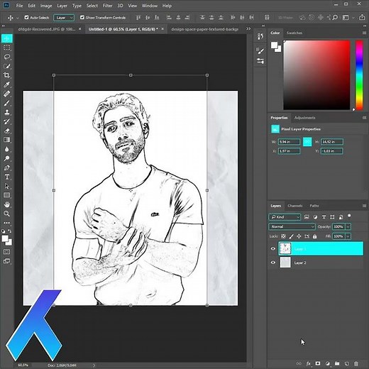 Photo to line art easy steps in photoshop