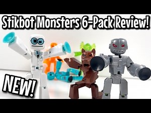 SCIENTIST STIKBOT?! Stikbot Monsters 6 Pack Unboxing & Review!