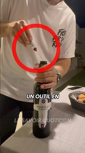 A brilliant way to open a bottle of wine! 🍷