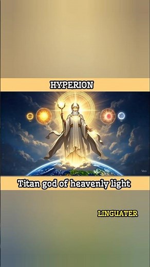Hyperion | Greek Titan god of Heavenly Light | Father of the Sun and Moon - #art #history #mythology