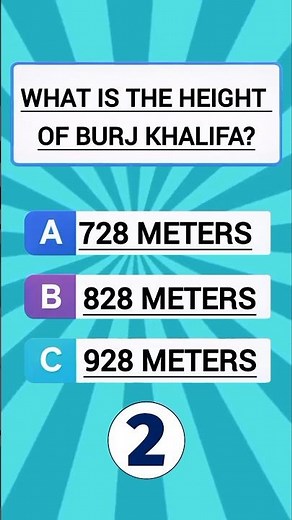 Burj Khalifa GK Quiz | Height Floors & Amazing Facts #shorts