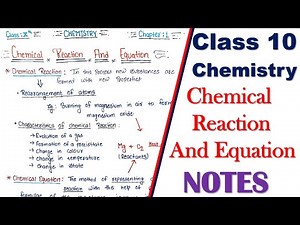 Class 10 Science Chemistry Chapter 1 | Chemical Reaction and Equation | NOTES | OSC