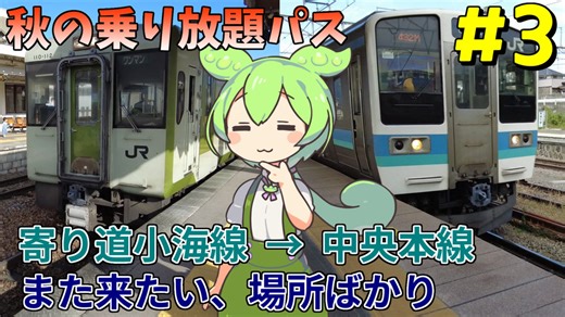 【VOICEVOX旅行】秋のお出かけパスで中央本線ほぼ制覇の旅なのだ！#3【小海線野辺山/山梨市】