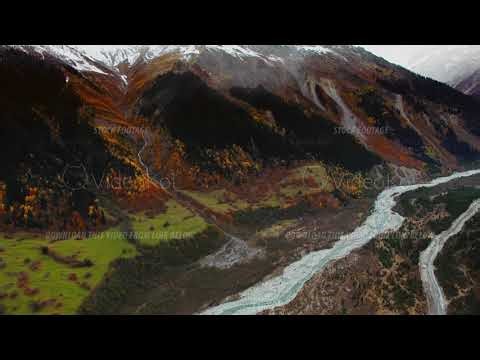 Serene highland scene with rivers, Peaceful Georgian highlands showcasing streams and meadows