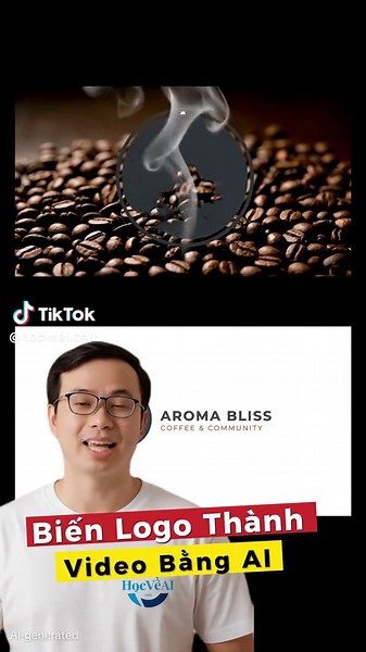 AI biến logo thành video intro miễn phí #hocveai