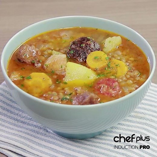 Lentejas con Chorizo picante | Recetas fáciles y rápidas robot cocina Chef Plus Induction Pro