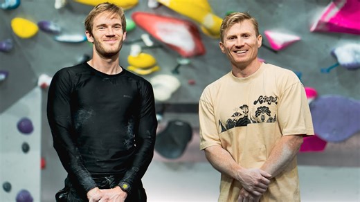 Bouldering challenge in Tokyo featuring PewDiePie