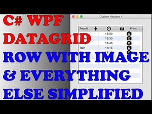 WPF C# DATAGRID - HOW TO DO EVERYTHING EASILY