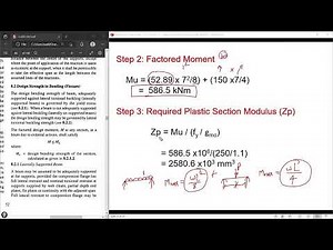 Design of Steel Beam as per IS800:2007 | Indian standard I section (Hinglish)