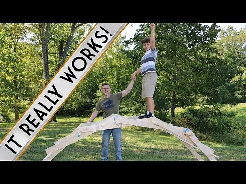 HOW TO MAKE A DA VINCI BRIDGE // Full-size Leonardo Da Vinci bridge