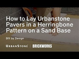 How to Lay UrbanStone Pavers in Herringbone Pattern // DIY by Design