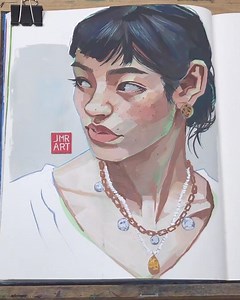 235K views · 5.4K reactions | An incredible gouache portrait by the talented JMR ART.⁠ ⁠ Materials used: ► Princeton Aqua Elite Angle Shader 1/2”, Heritage Round size 8, Velvetouch Flat and Dagger Striper 1/4”, and Neptune Mottler 1.5”⁠ ► Strathmore Artist Papers Series 500 Mixed Media art journal 8.5x11in⁠ ► acryl gouache⁠ ⁠ ► Song "Wurk" by Always Proper & Emune⁠ ⁠ #PrincetonBrushes #GouacheArt #GouacheArtist #PortraitArt | Princeton Artist Brush | Facebook