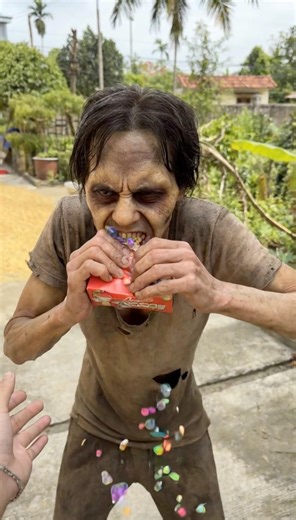 The boy fed the zombie baby #shorts #funny