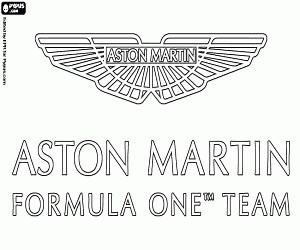 Aston Martin Formula 1 Team logo coloring page printable game