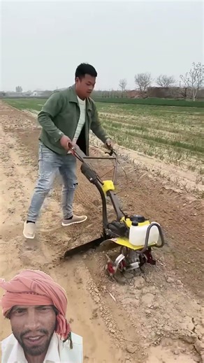 Small gasoline tiller Multifunctional Rotary Tiller Micro Tiller Cultivator Weeding#farming #farmer