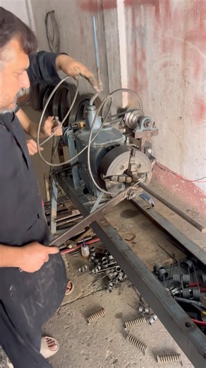 Lift spring making from wire coil by hand -craftsmanship #shorts