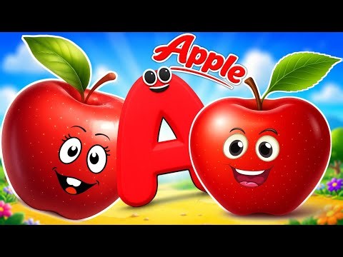 Learn ABC Phonics Song with Apple | ABC Songs, ABCD, Nursery Rhymes & Baby Songs