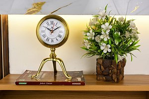 Elegant Gold Table Clock | Vintage Roman Numeral Desk Clock | Classic Home & Office Decor - Etsy