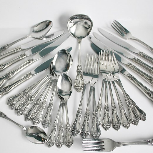 Stainless Flatware Oneida Wm Rogers Premier President Pattern for Eight 41 Pieces - Etsy