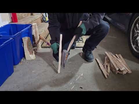 Splitting Kindling – No Music, Just the Sound of the Wood