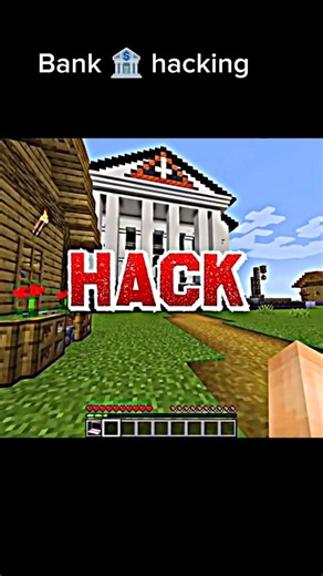 Bank 🏦 hacking in Minecraft ll Day 15 minecraft #shortsminecraft