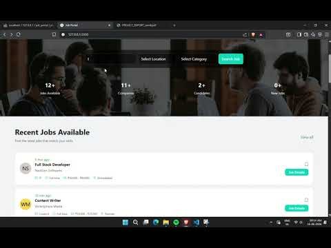 Job Portal website using Python Flask and mysql database 2025-2026