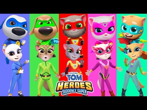 🌈 TALKING TOM HEROES ➕ ANGELA 2 | Superhero Cosplay Makeover 😱🔥 (Full Transformation)