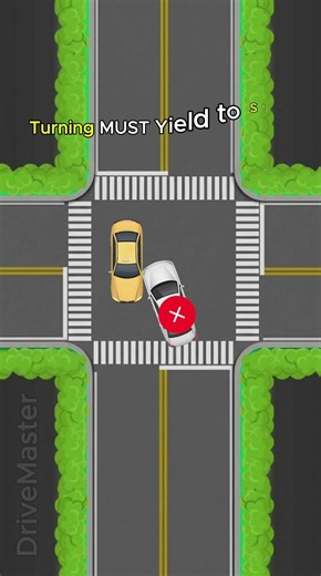 🤔 Left Turn vs Straight Through 🚗 The Right-of-Way Rule Drivers Get Wrong | DriveMaster