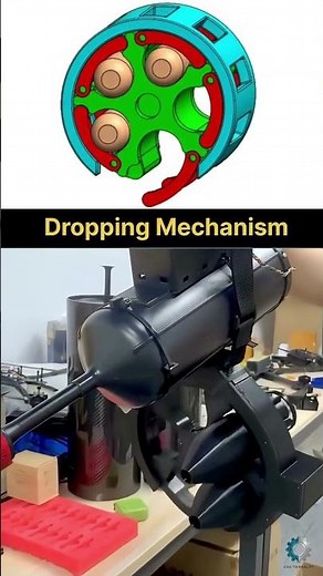 How a Drone Drop Mechanism Actually Works! 🤯 (3D vs. Real) #shorts