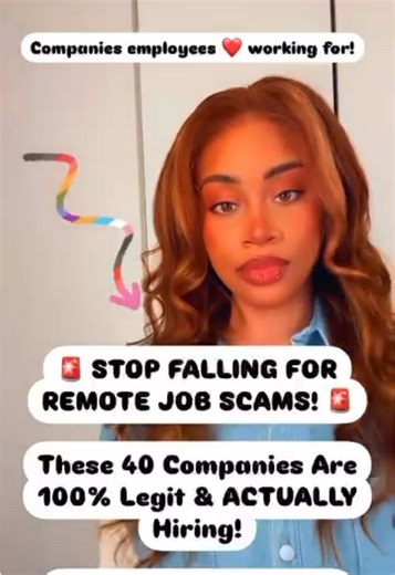 Tired of remote job scams? ⚠️ Here are 50 LEGIT remote companies that PAY! 💻 Drop ❤️ if you want your dream job! #RemoteWork #CareerTips