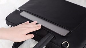 Ferkurn Laptop Case Bag Women Men Computer Sleeve with Shoulder Compatible with HP/Inspiron/Thinkpad/Vivobook/MSI/Surface, 15.6 inch, Grey