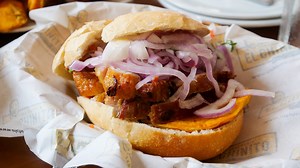 839K views · 32K reactions | The Peruvian "CHICHARRON" Pork Belly Sandwich!! "This sandwich made me move to Peru!" - Chef.Timour | Migrationology | Facebook