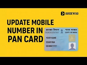 How to Update Mobile Number in PAN Card Online Easy Step by Step Guide