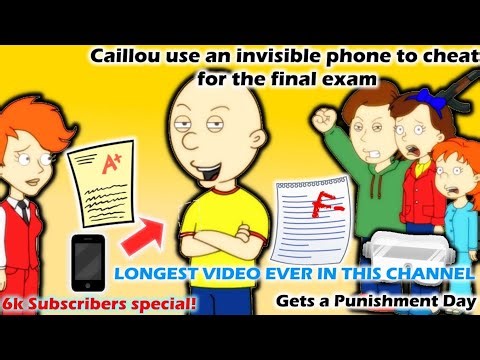 (RKTV Re-Upload) Caillou Use An Invisible Phone To Cheat For Final Exam/Punishment Day