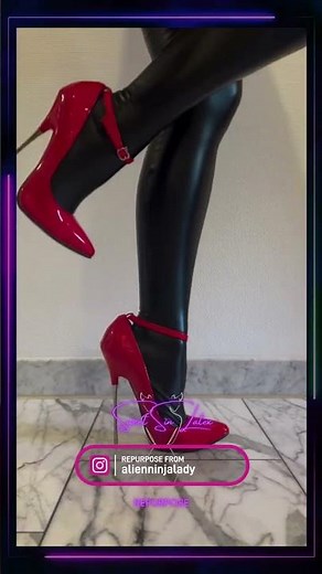 Leather Stockings & Red Heels Magic 💥👠